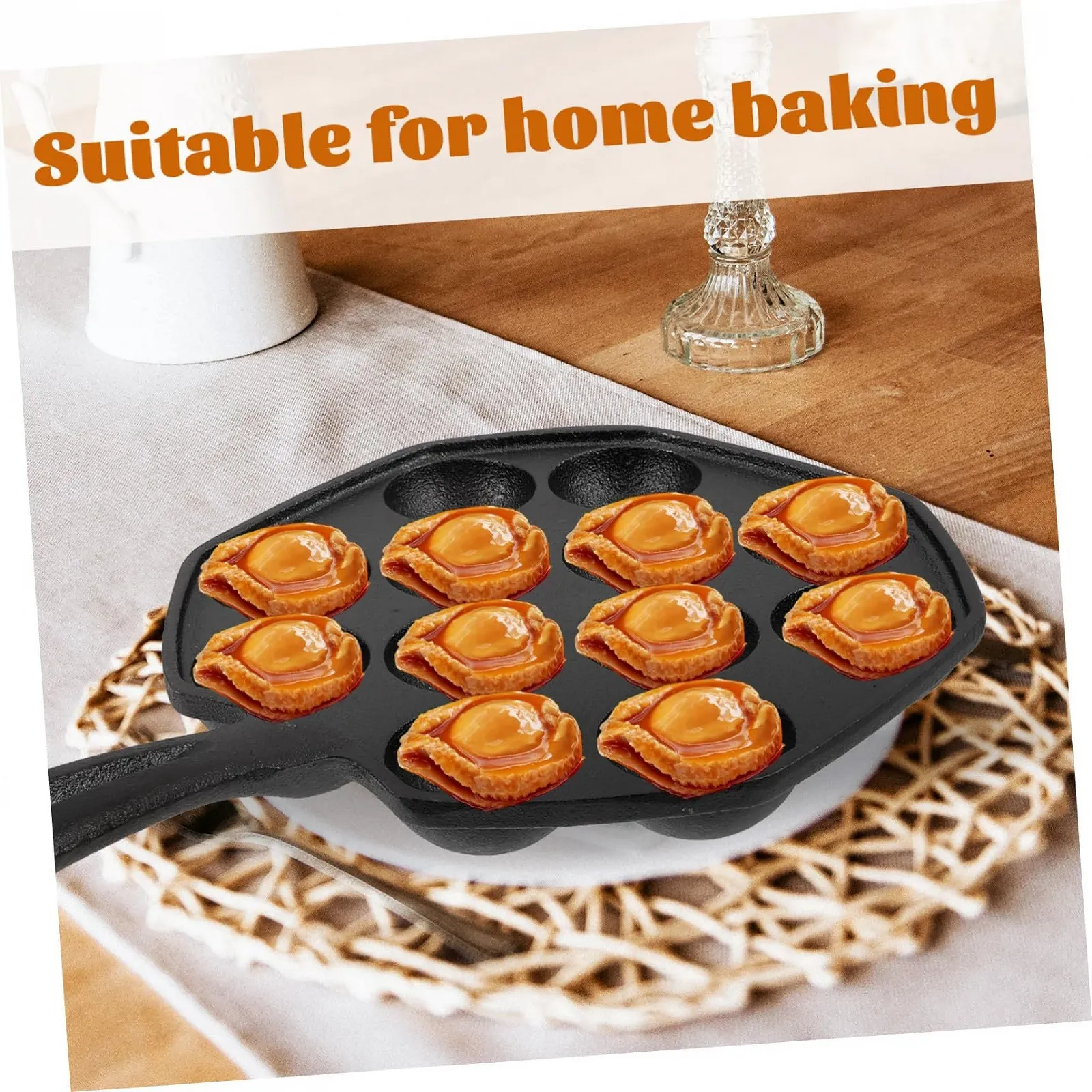 Форма для випікання чавунна для равликів з ручкою та аксесуарами, фото №2