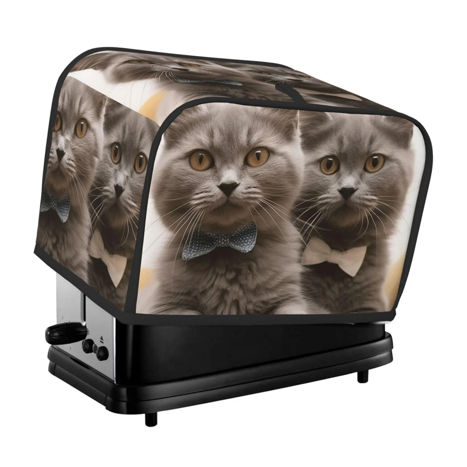 Чехол для тостера на 2 ломтика с карманами Universal Bread Maker Covers Funny Cats Kitchen Small Appliances Covers с ручкой, фото №1 Чехол для тостера на 2 ломтика с карманами Universal Bread Maker Covers Funny Cats Kitchen Small Appliances Covers с ручкой, фото №1