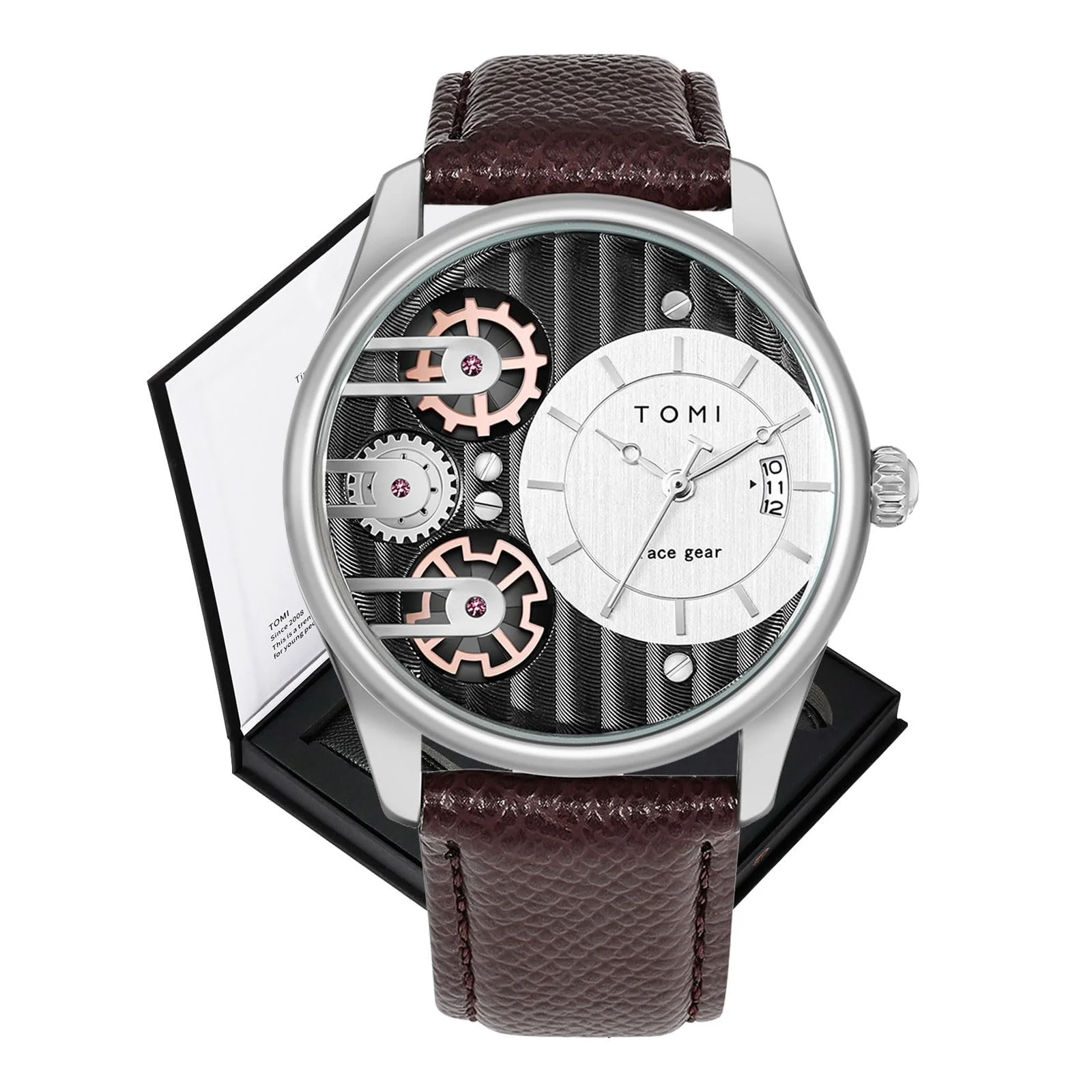 Чоловічий Годинник CIVO Аналоговий Шкіряний Ремінець Кварцовий, фото №1