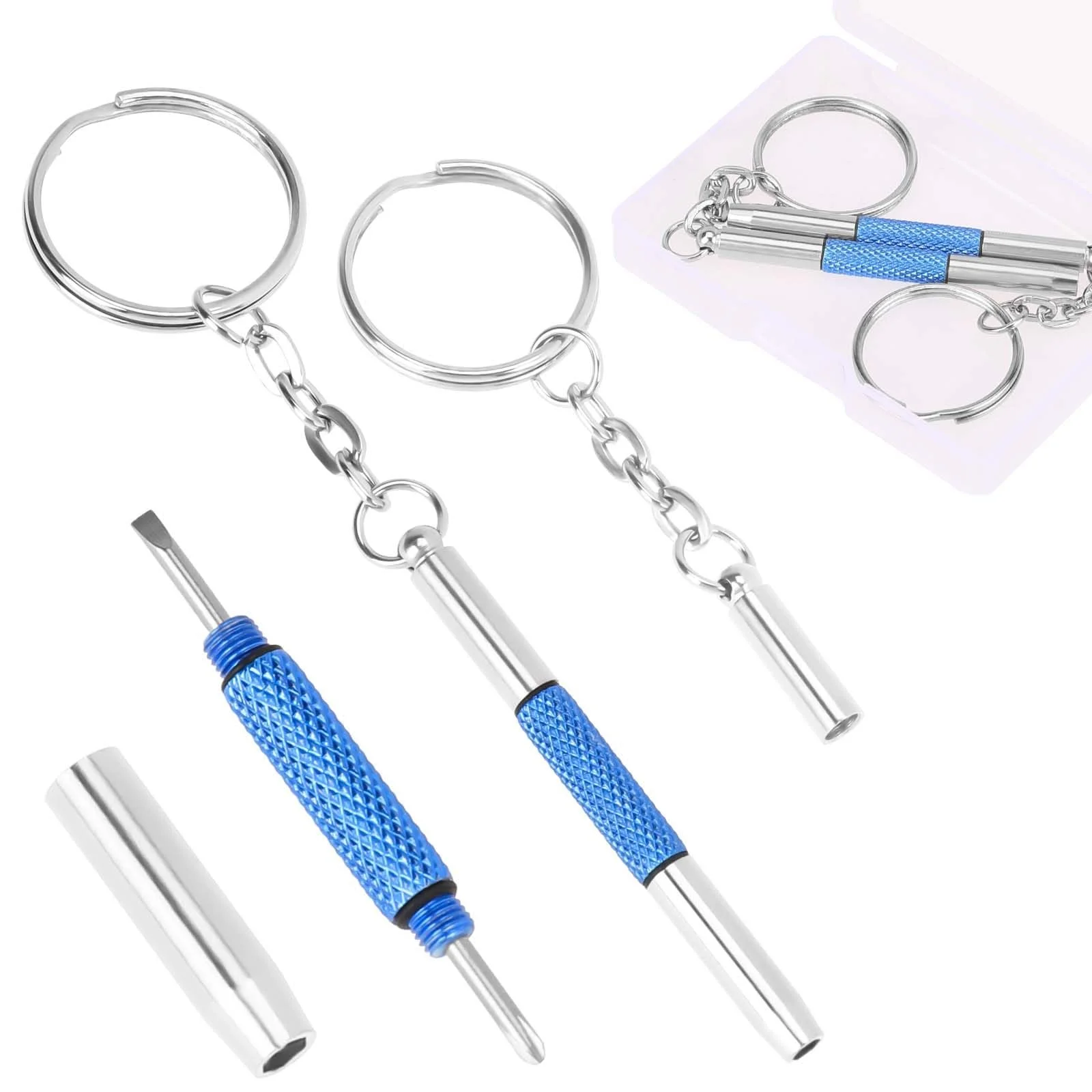 Набір викруток Glasses Precision 2 шт. Нержавіюча сталь Кільце для ключів, фото №1
