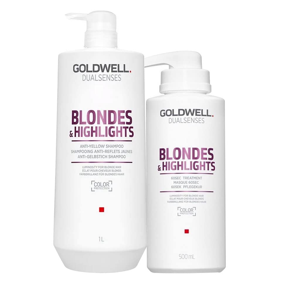 Шампунь Goldwell Dualsenses Blonde & Highlights Anti-Yellow 1000 мл, фото №1