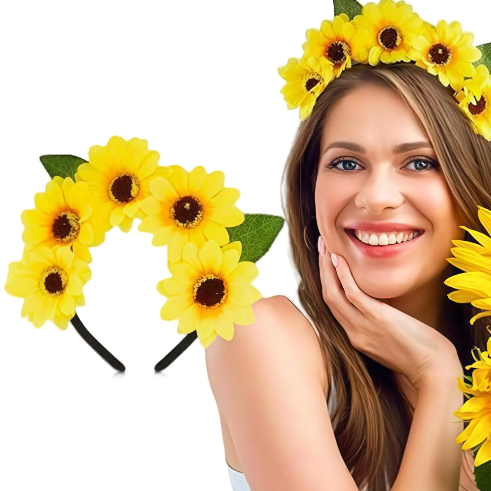 Обруч для волосся Соняшник Квітка для волосся, фото №1