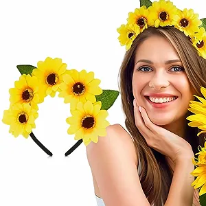 Обруч для волос Подсолнечник Цветок для волос - Фото 1