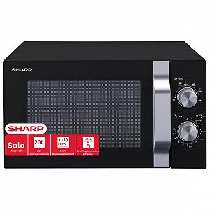 Мікрохвильова піч Sharp Solo R204BA 20 л 800 Вт Чорна - Фото 1