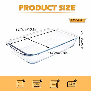 Форма для запекания 1.6 л стеклянная 29.5 x 17 x 5 см прямоугольная прозрачная цена на synthetic.ua - Фото 1 Форма для запекания 1.6 л стеклянная 29.5 x 17 x 5 см прямоугольная прозрачная synthetic.ua - Фото 1