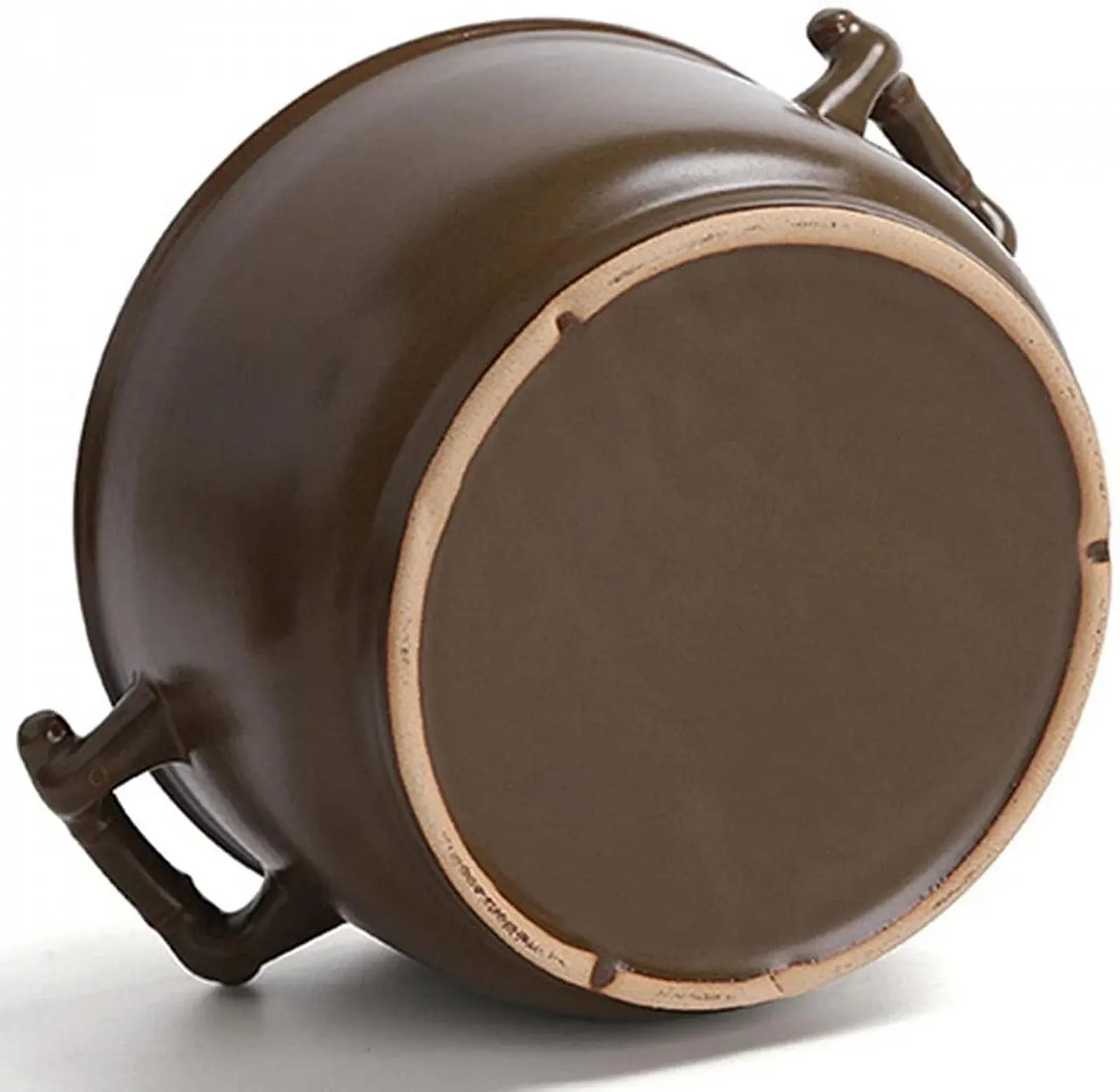 Кастрюля Терракотовая для духовки, для открытого огня, глиняная, бытовая, старинная, 3.5 л, фото №3