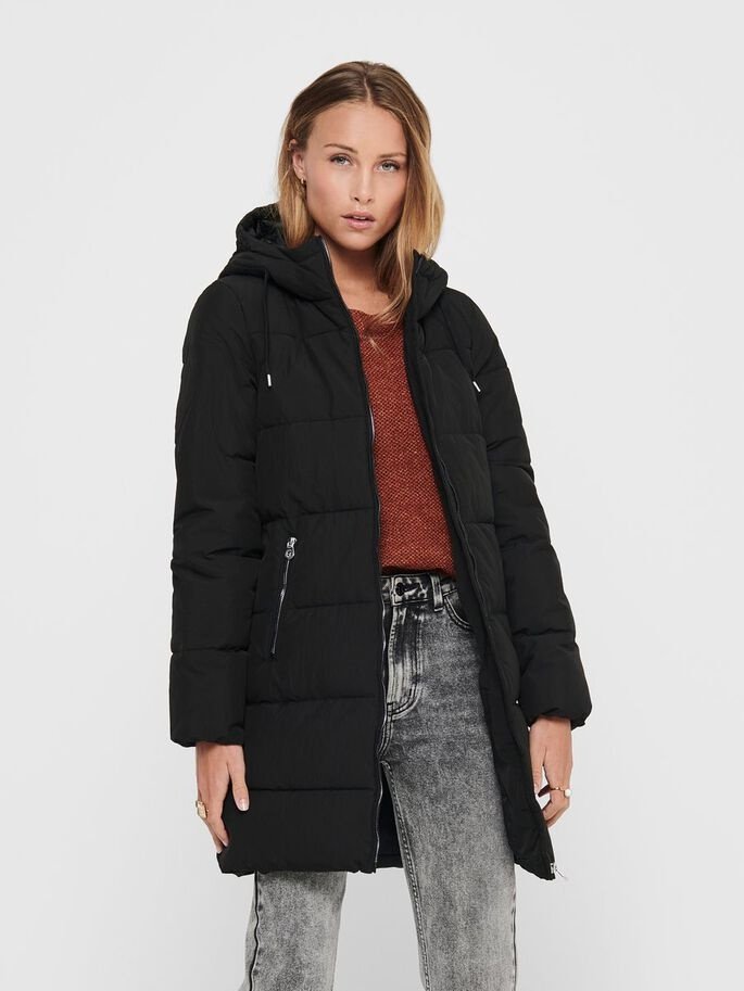 Куртка ONLY ONLDOLLY LONG PUFFER COAT OTW NOOS 15205369 Черный M, фото №1