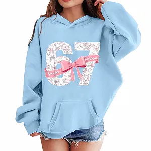 Худи Девочка Sweatshirt Дышащий мальчик Удобный худи для девочки с захватывающими принтами для активных дней Повседневная мода Теплая куртка-толстовка с длинными рукавами - Фото 1