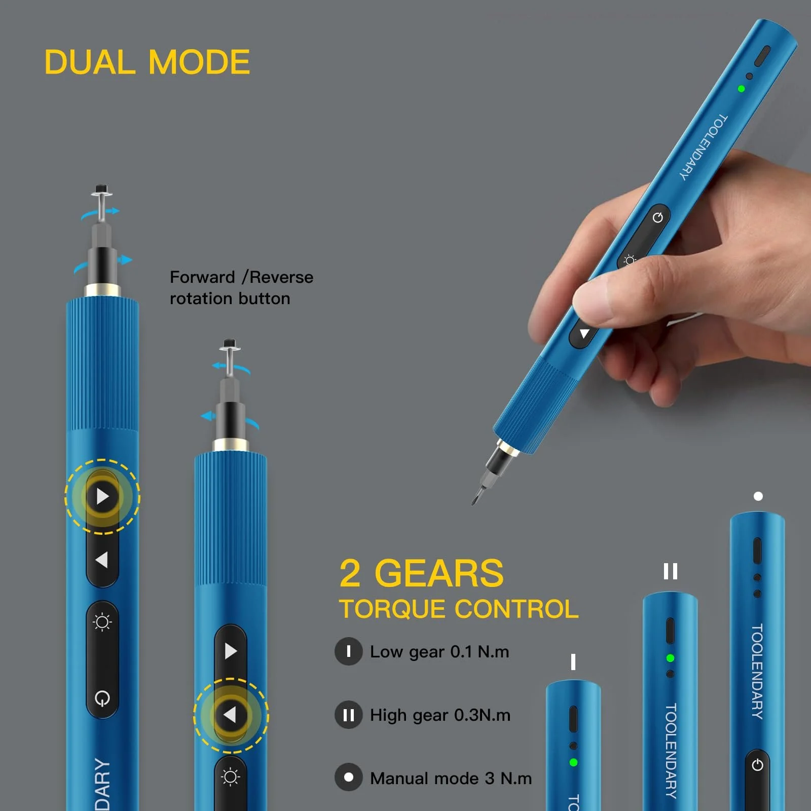 Набір акумуляторних прецизійних викруток 66-в-1 56 біт синій, фото №5