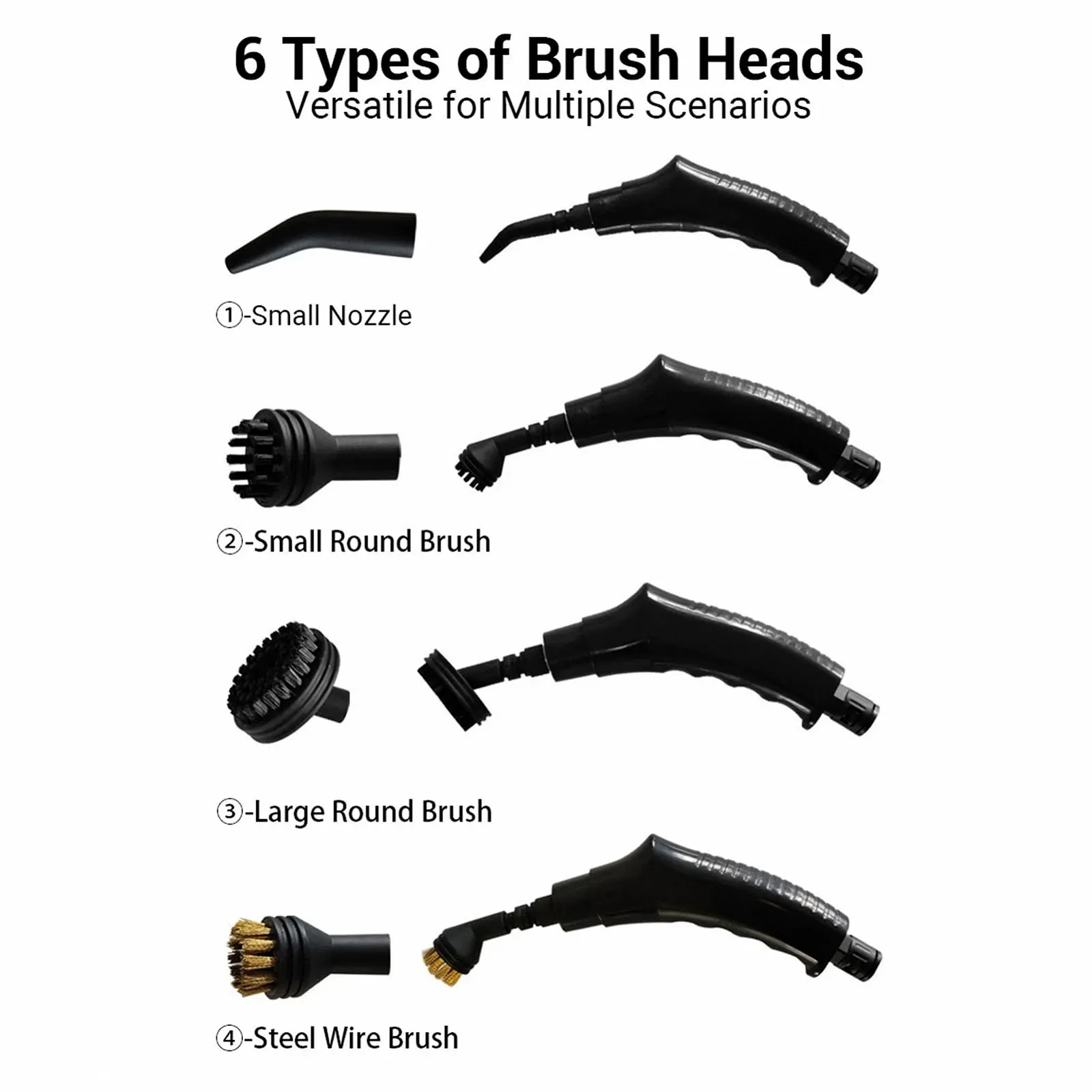 Пароочисник ручний портативний 1950 W 3 bar 1.68 l, фото №4