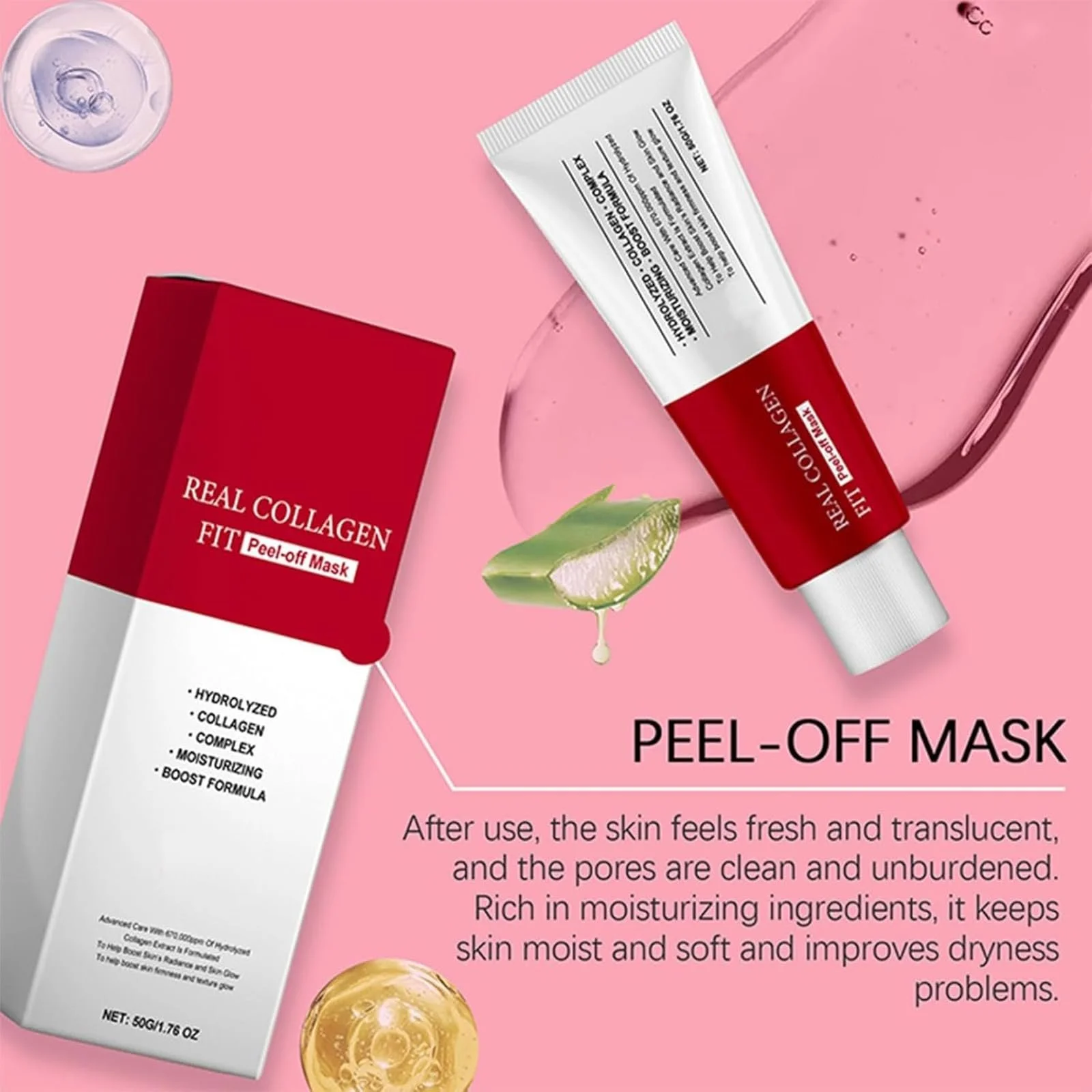 Маска для обличчя Collagen - Органічна маска з колагеном, фото №4