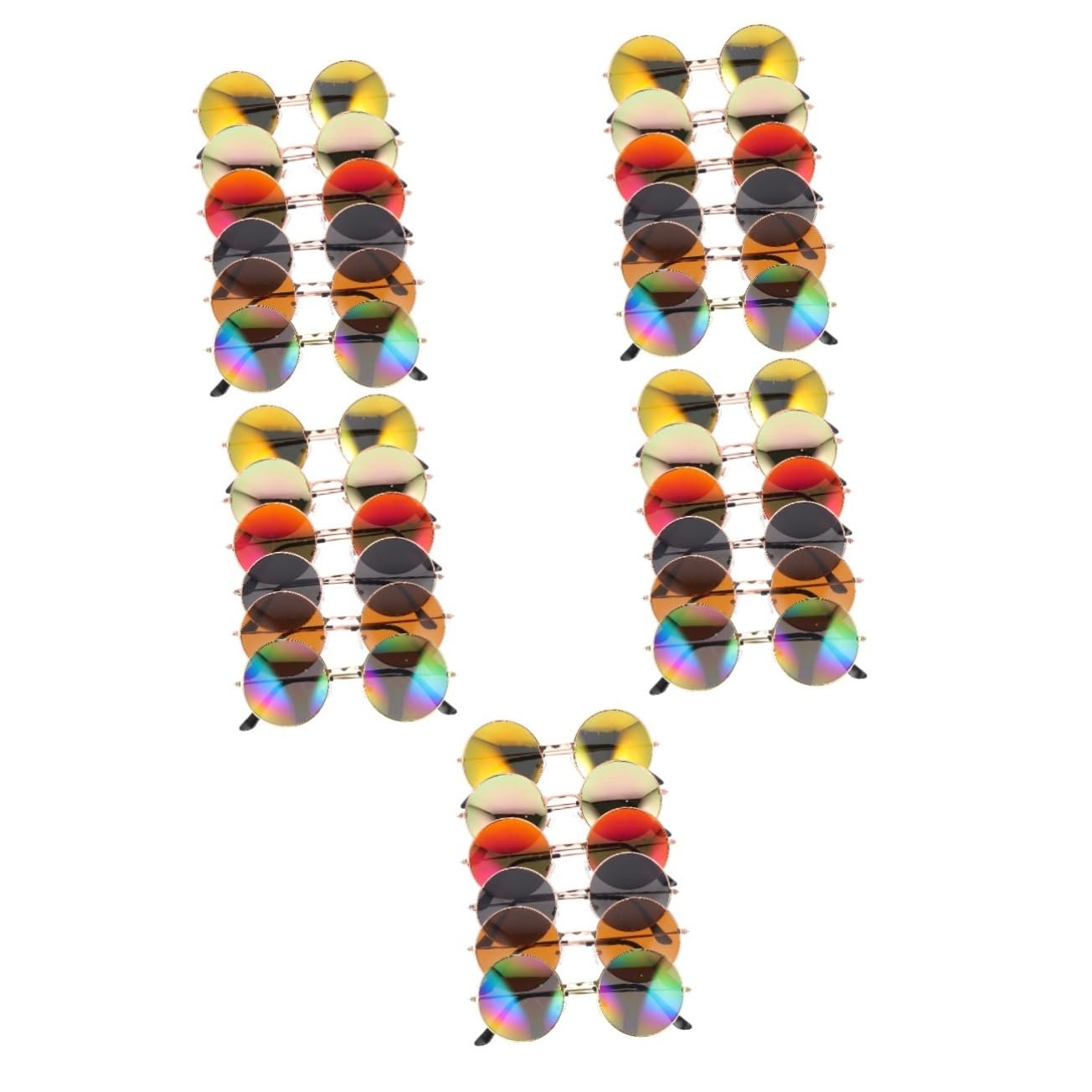 Набір круглих сонцезахисних окулярів PACKOVE, 30 шт, літні, фото №1