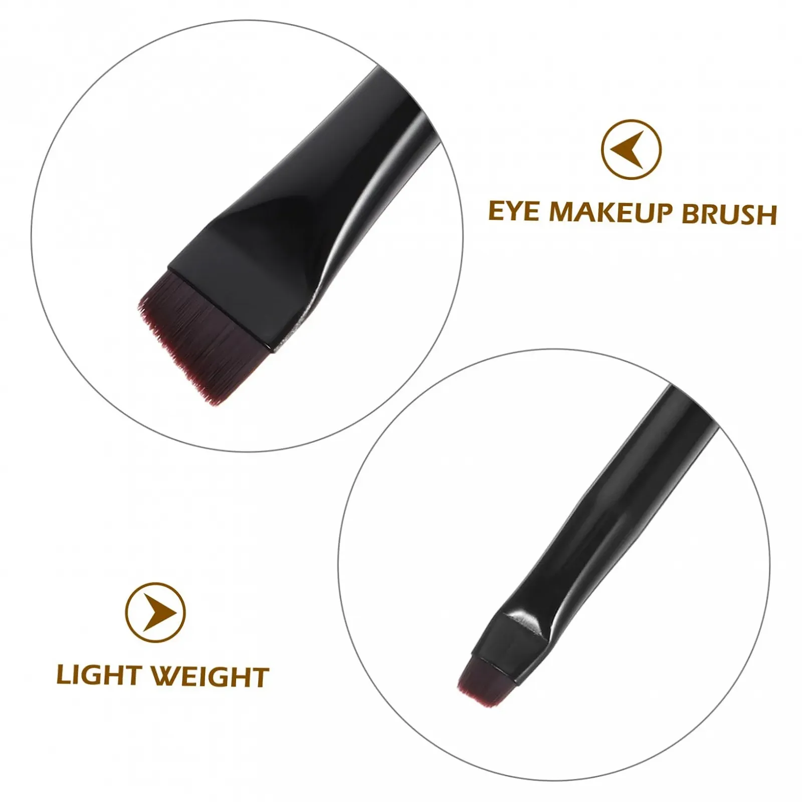 Пензлі minkissy 48 шт. для підводки очей, макіяжу, плоска головка, фото №5