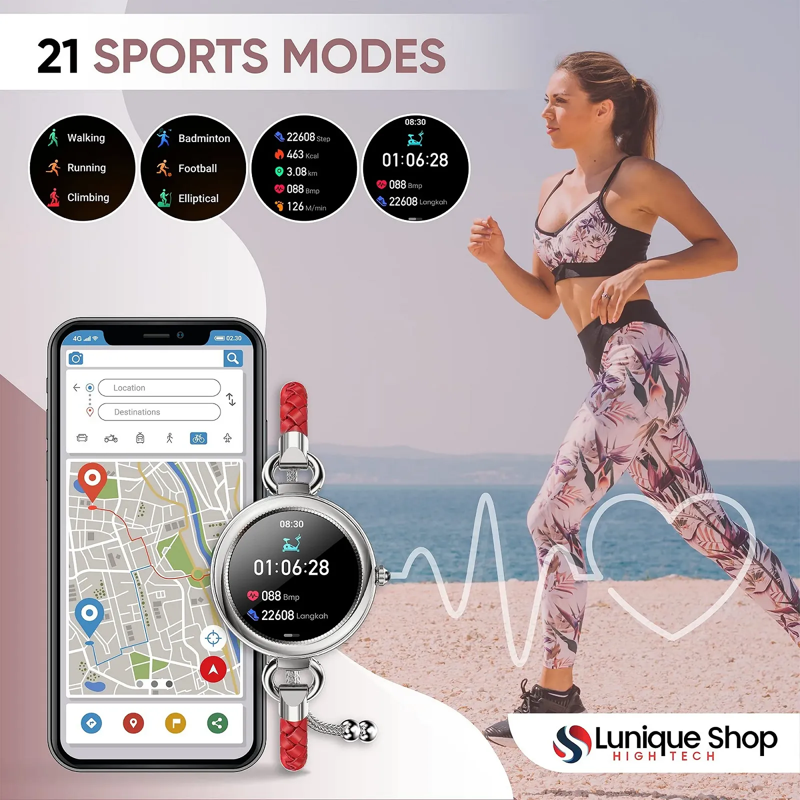 Смартгодинник LSBEAUTY Жіночий, фото №4 Смартгодинник LSBEAUTY Жіночий, фото №4