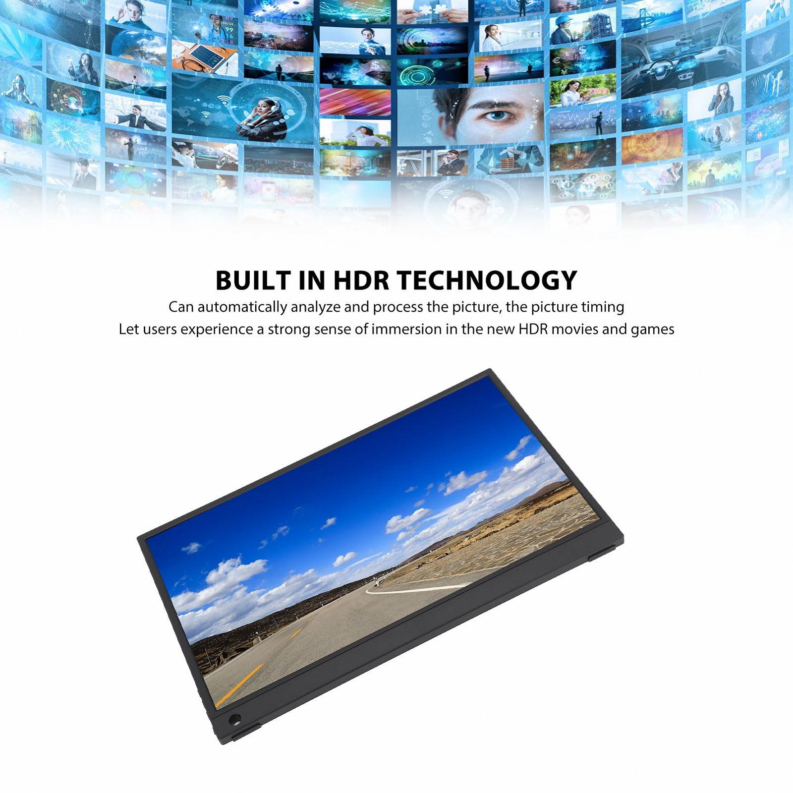 Портативный Gugxiom 13.3 дюйма ультра тонкий HDR IPS Черный, фото №7
