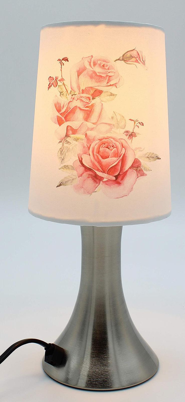 Настільна лампа 16720 Сенсорна з принтом троянд Набір з 2 шт., фото №3