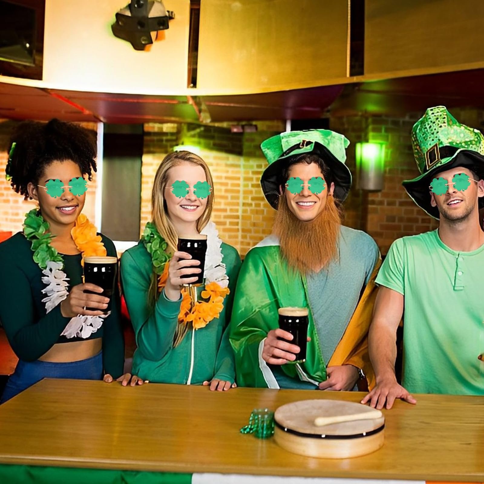 Солнцезащитные очки LIURFLNC Трилистник Зеленый, фото №6