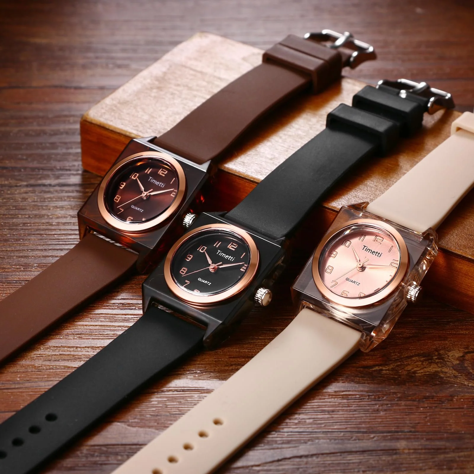 Квадратний аналоговий годинник OIDEA, кварцовий, з арабськими цифрами, регульований силіконовий ремінець, фото №7 Квадратний аналоговий годинник OIDEA, кварцовий, з арабськими цифрами, регульований силіконовий ремінець, фото №7