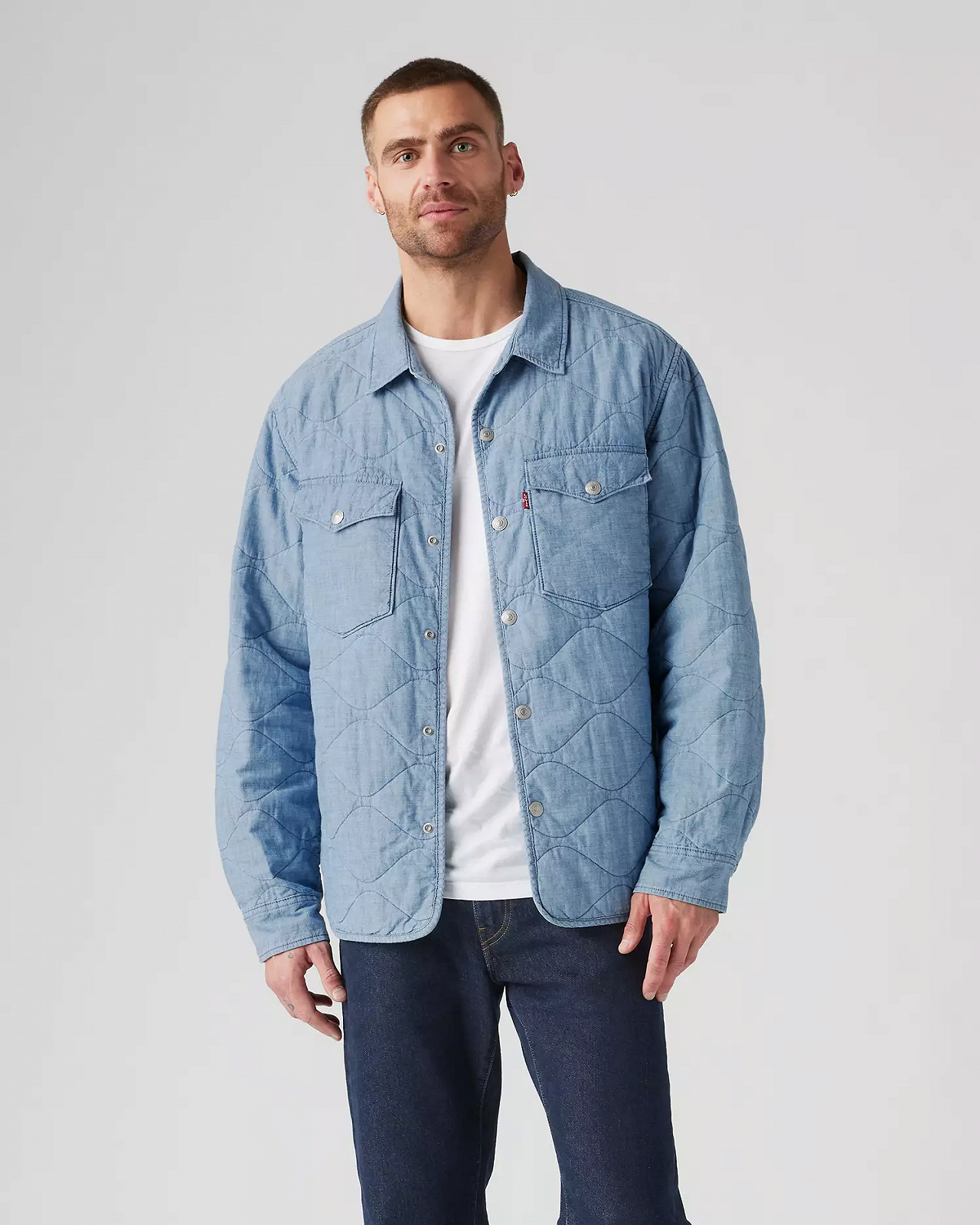 Чоловіча рубашка Levis - Idris Overshirt Elwood Light Chambray - M, фото №2 Чоловіча рубашка Levis - Idris Overshirt Elwood Light Chambray - M, фото №2