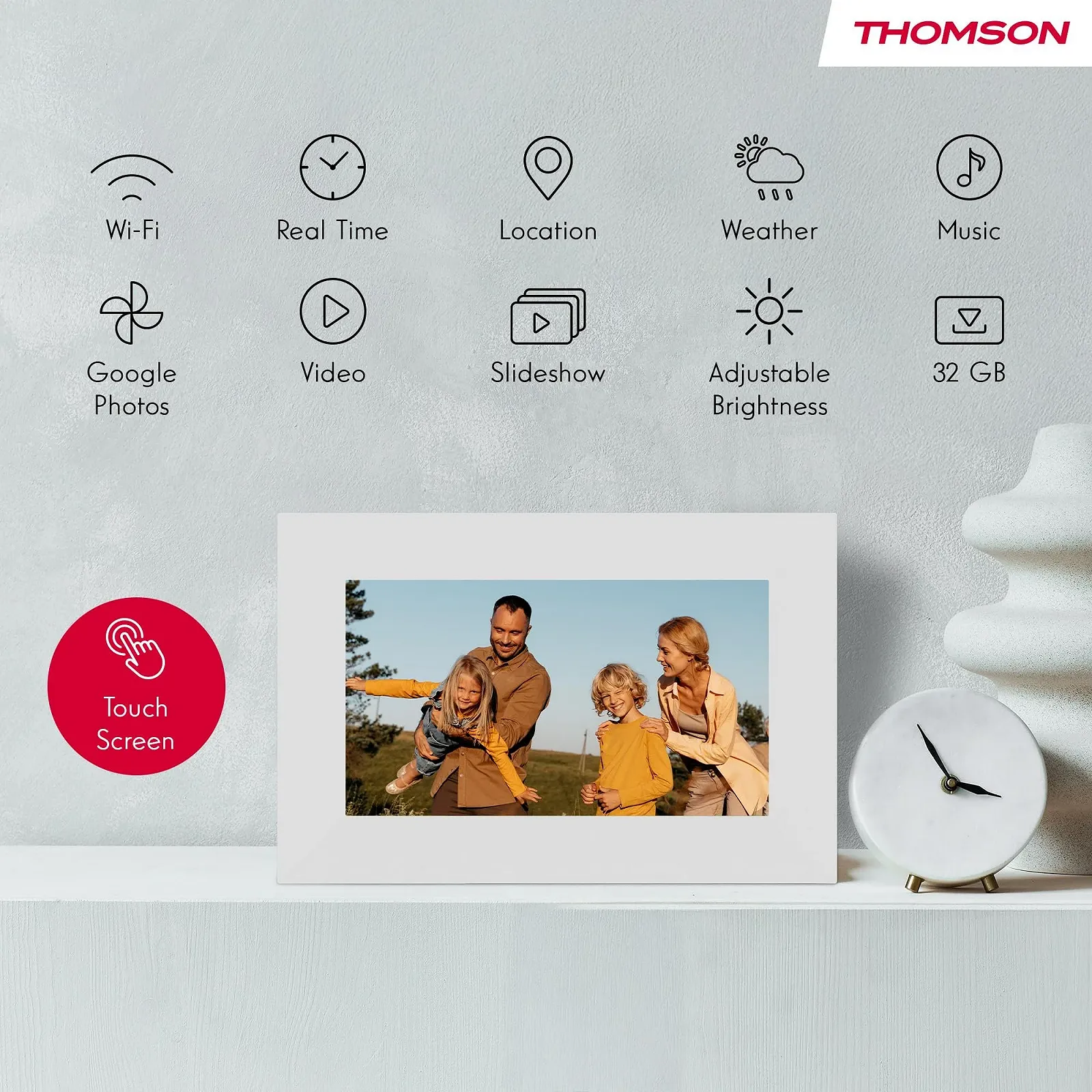 Цифровая фоторамка Thomson 7" IPS HD Touch Screen 32 ГБ Белый, фото №7 Цифровая фоторамка Thomson 7" IPS HD Touch Screen 32 ГБ Белый, фото №7