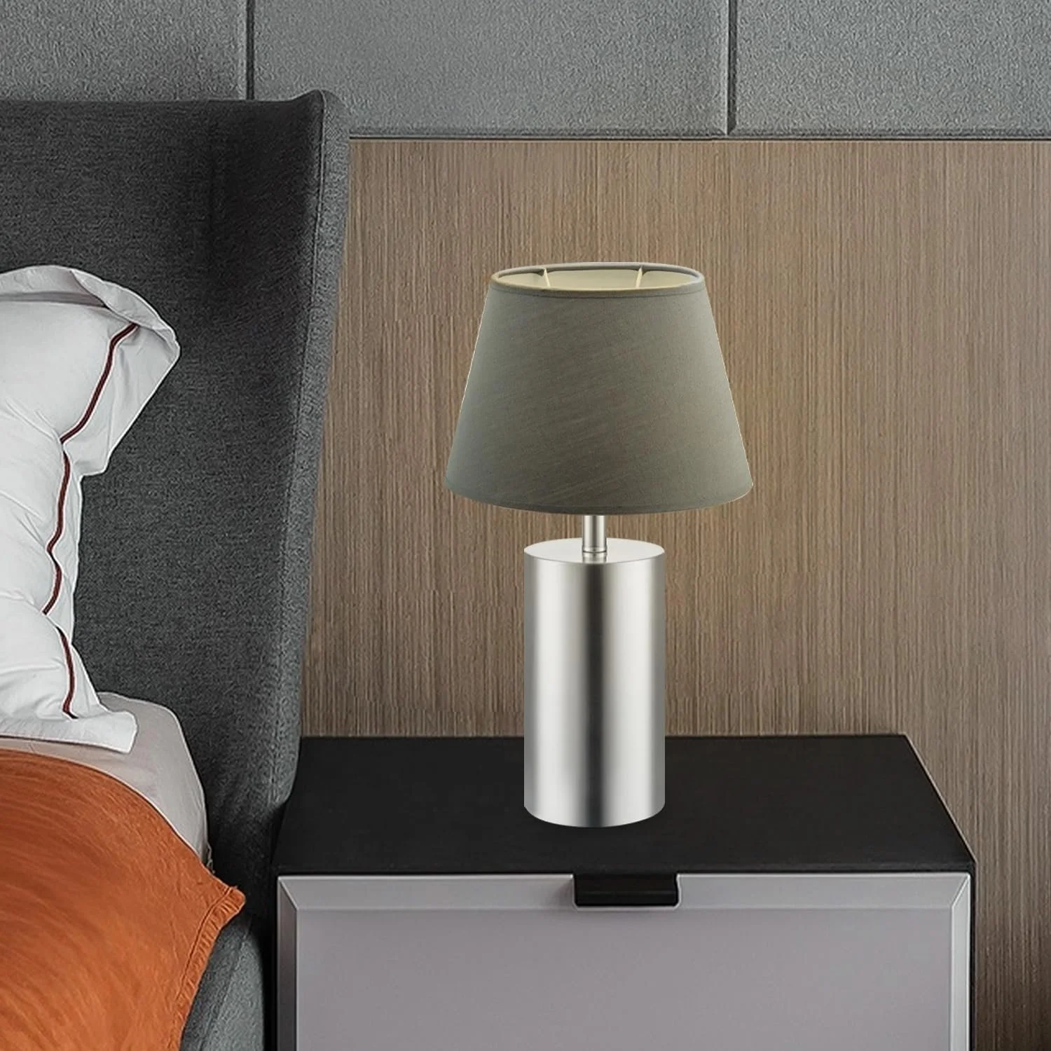 Настільна лампа Home Sweet Home Largo Cannes E27 Anthracite Metal Textile 24/24/48 см, фото №2