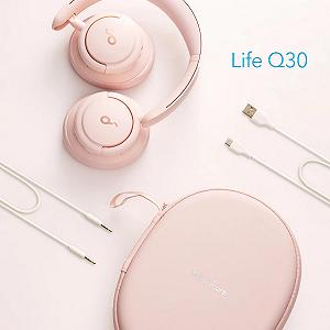 Наушники Anker Soundcore Life Q30 Pink Hi-Res Audio ANC BT5 40H NFC synthetic.ua - Фото 1