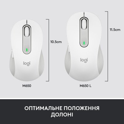 Мышка Logitech Signature M650 Wireless for Business Off-White (910-006275), фото №7 Мышка Logitech Signature M650 Wireless for Business Off-White (910-006275), фото №7
