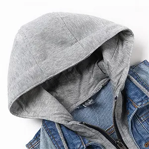 Жилет Generisch для мальчиков, джинсовый, с капюшоном, детская жилетка, верхняя одежда, детский комплект из двух предметов synthetic.ua - Фото 1