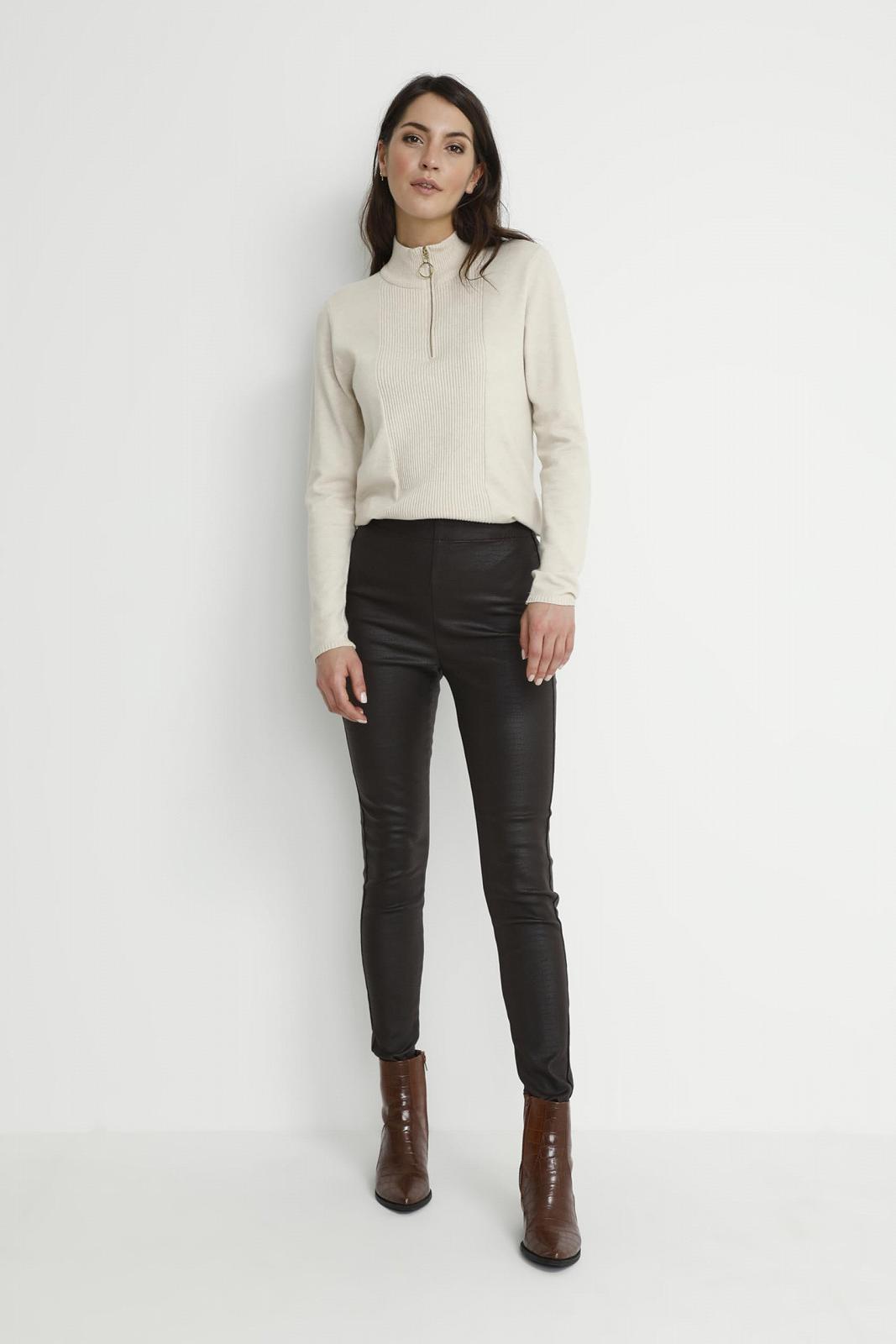 Легінси Cream CRTabea Жіночі Slim Fit Штучна Шкіра Крокодил Анімалістичний візерунок, фото №5