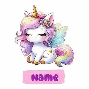 Наклейка на стіну GRAZDesign Єдиноріг Персоналізована Самоклеюча 67 x 50 см - Фото 1