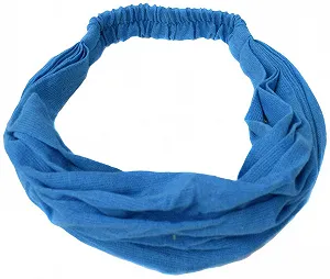 Повязка на голову Хлопковая Однотонная Turquoise Эластичная synthetic.ua - Фото 1