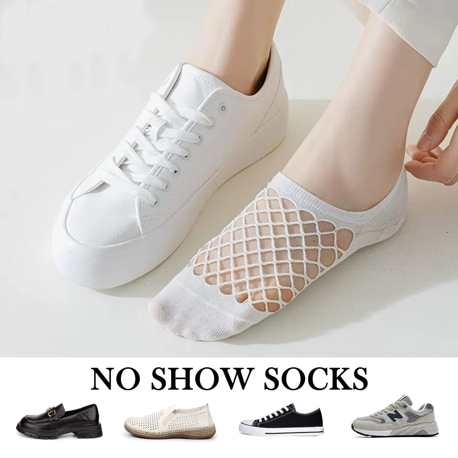 6 пар женских ультра дышащих подследников Невидимые носки, летние модные большие сетчатые низкие носки-следки Повседневные носки-лодочки с нескользящим силиконом, носки до щиколотки для лоферов и кроссовок, фото №5 6 пар женских ультра дышащих подследников Невидимые носки, летние модные большие сетчатые низкие носки-следки Повседневные носки-лодочки с нескользящим силиконом, носки до щиколотки для лоферов и кроссовок, фото №5
