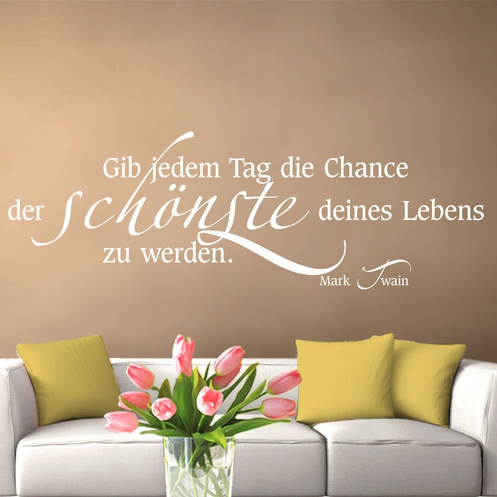 Наклейка на стіну Grandora W312 Цитата Give Every Day the Chance Коричневий 120 x 40 см, фото №1