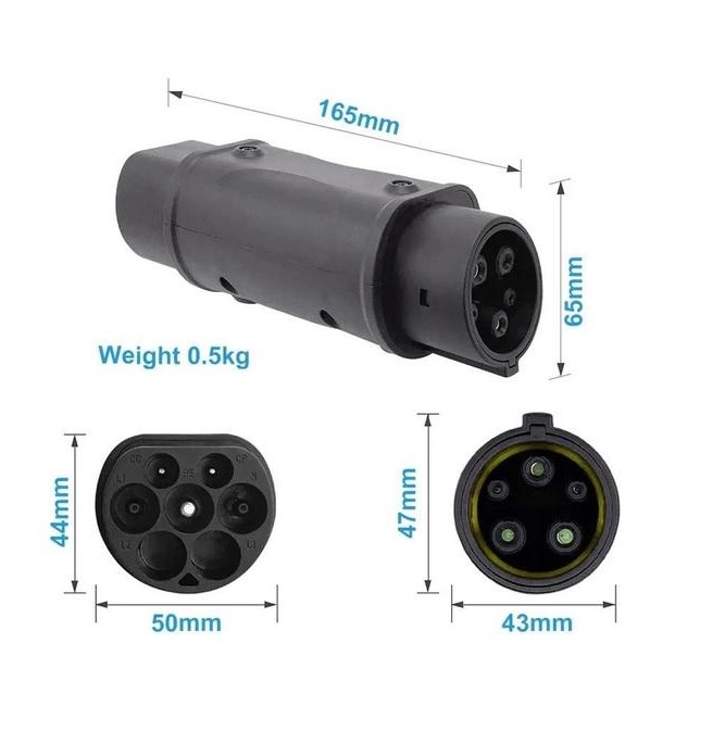 Переходник Type 2 J1772 1 Bluefield Mennekes IEC 62196-2 Black 22050567, фото №4 Переходник Type 2 J1772 1 Bluefield Mennekes IEC 62196-2 Black 22050567, фото №4