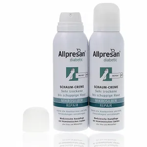 Крем-піна для ніг Allpresan Diabetic Micro Silver + Repair з мікросріблом 125 мл (2 шт в упаковці) - Фото 1