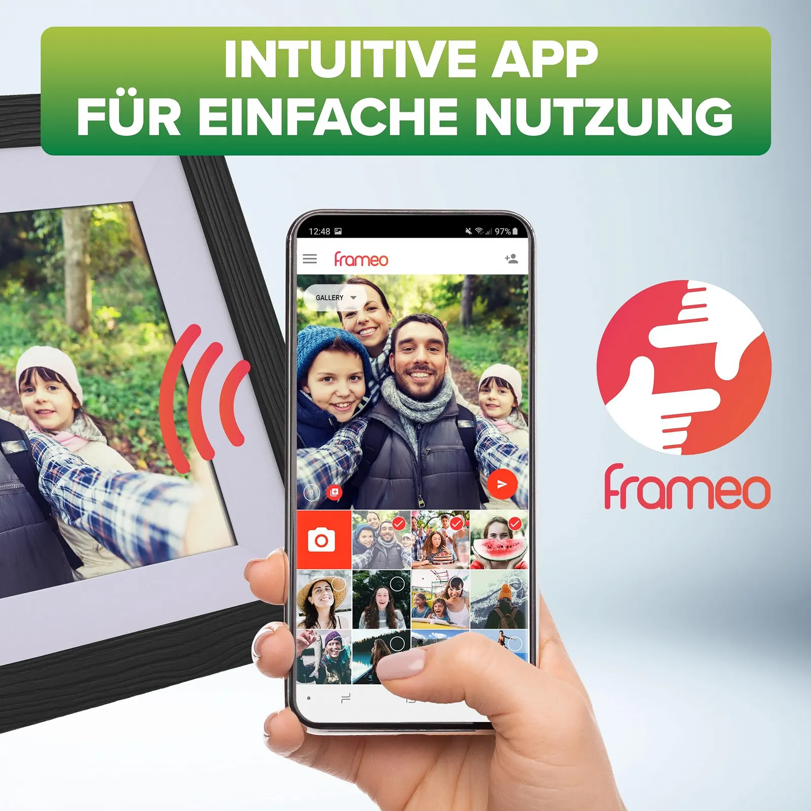 Цифровая фоторамка InLine WiFrame 2 10.1 дюйма 1920 x 1200 IPS Frameo App Белая 55821H, фото №3 Цифровая фоторамка InLine WiFrame 2 10.1 дюйма 1920 x 1200 IPS Frameo App Белая 55821H, фото №3
