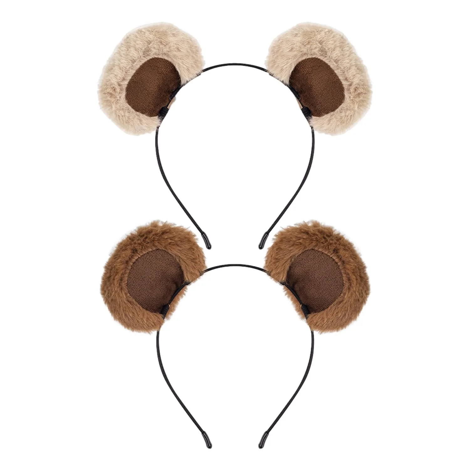 Тонкі обручі для волосся Ведмідь (2 шт.) Тварини Мультяшні Плюшеві, фото №1