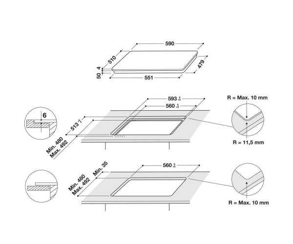 Варильна поверхня електрична Hotpoint-Ariston HB 4860B NE, фото №2