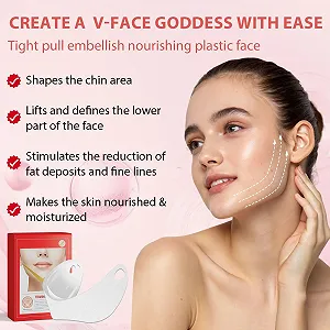 Маска для лица V-Line Chin Lift Маска V-Line для подтяжки лица Укрепляющая кожу Climber Увлажняет и питает кожу, освежает уход за кожей для женщин и мужчин, 5 шт synthetic.ua - Фото 1