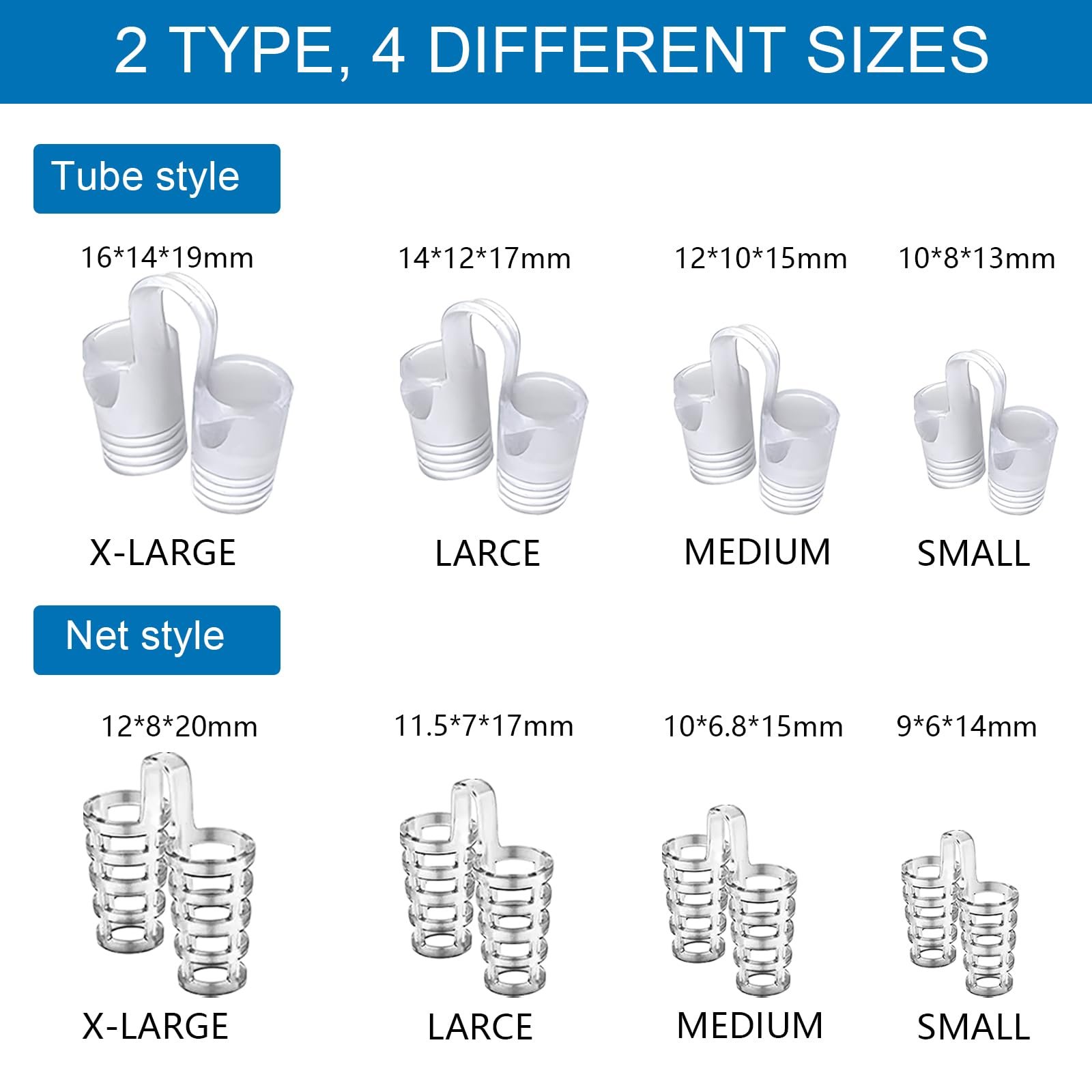 Кліпси проти хропіння (8 шт. в упаковці), для носа, силіконова, фото №7