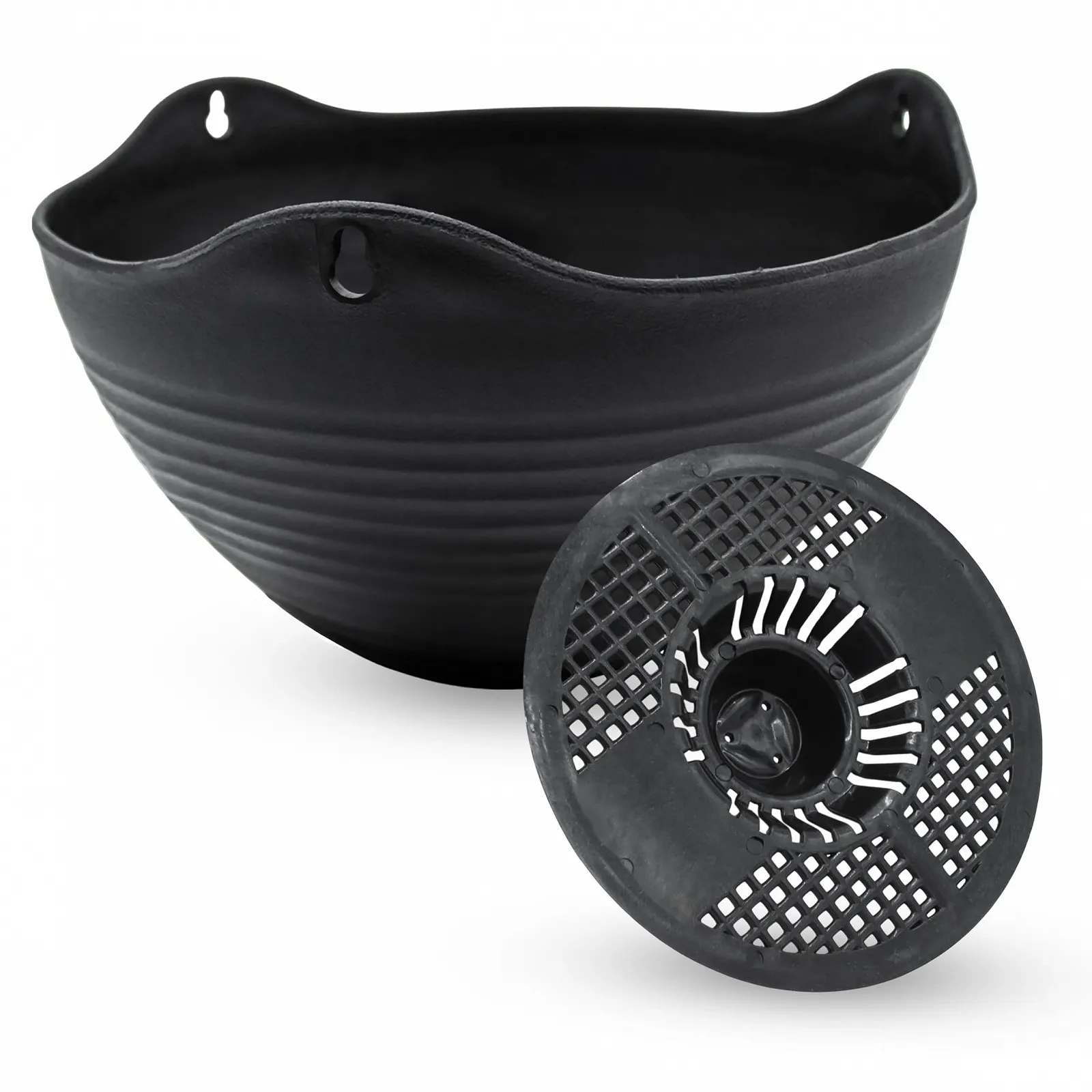 Підвісний кошик Spetebo Набір із 2 штук 25 см Пластик Антрацит, фото №5 Підвісний кошик Spetebo Набір із 2 штук 25 см Пластик Антрацит, фото №5