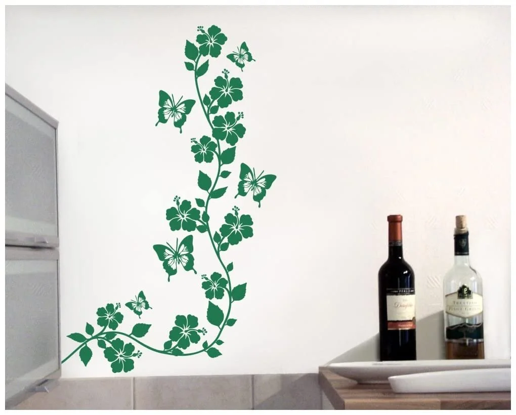 Наклейка на стену Samunshi Flower Tendril 50 x 80 см розовая, фото №3