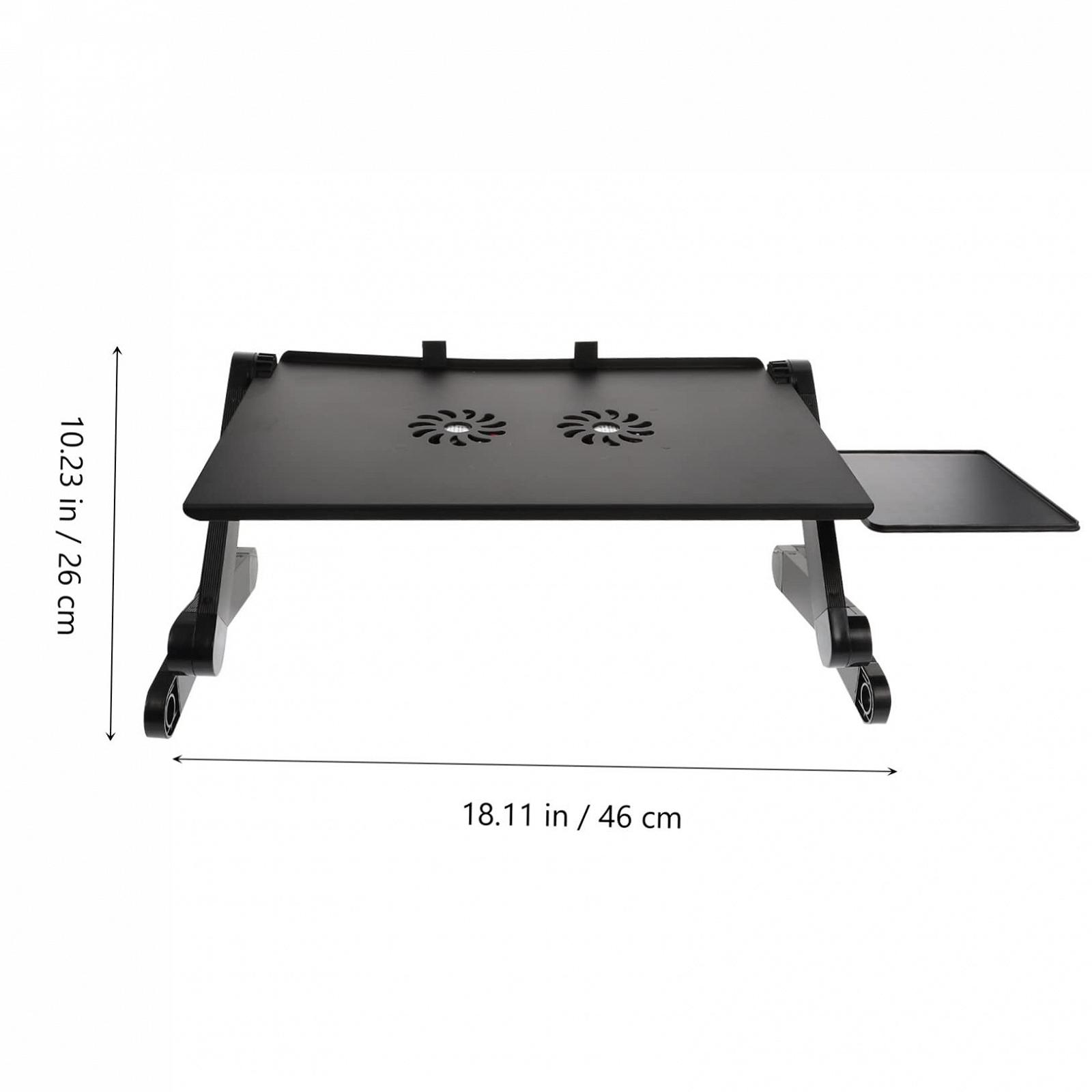 Регульована підставка для ноутбука Vaguelly з алюмінію з функцією охолодження, складана, фото №4 Регульована підставка для ноутбука Vaguelly з алюмінію з функцією охолодження, складана, фото №4