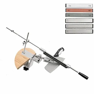 Точилка для ножів професійна ручна поворотна на 360° з 6 каменями алюмінієва - Фото 1