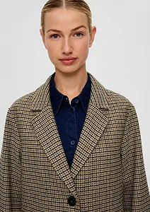 Пальто s.Oliver Картатий Змішана вовна synthetic.ua - Фото 1