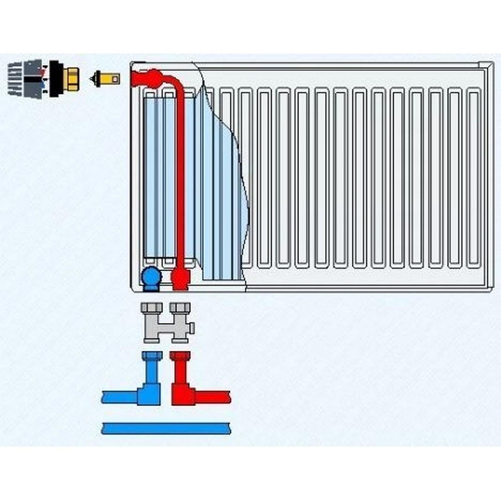 Клапан INNER під термоголовку М30x1,5 панельного радіатора OPTIMUM/KALITE 1/2″ЗР в трубу, фото №4