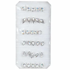 3D Металеві прикраси для нігтів, наклейки для манікюру, кристали, стрази аксесуари - Фото 1