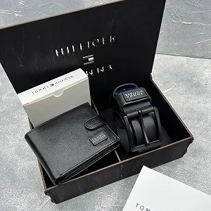 Подарунковий набір Ремінь + гаманець Tommy Hilfiger - Фото 1