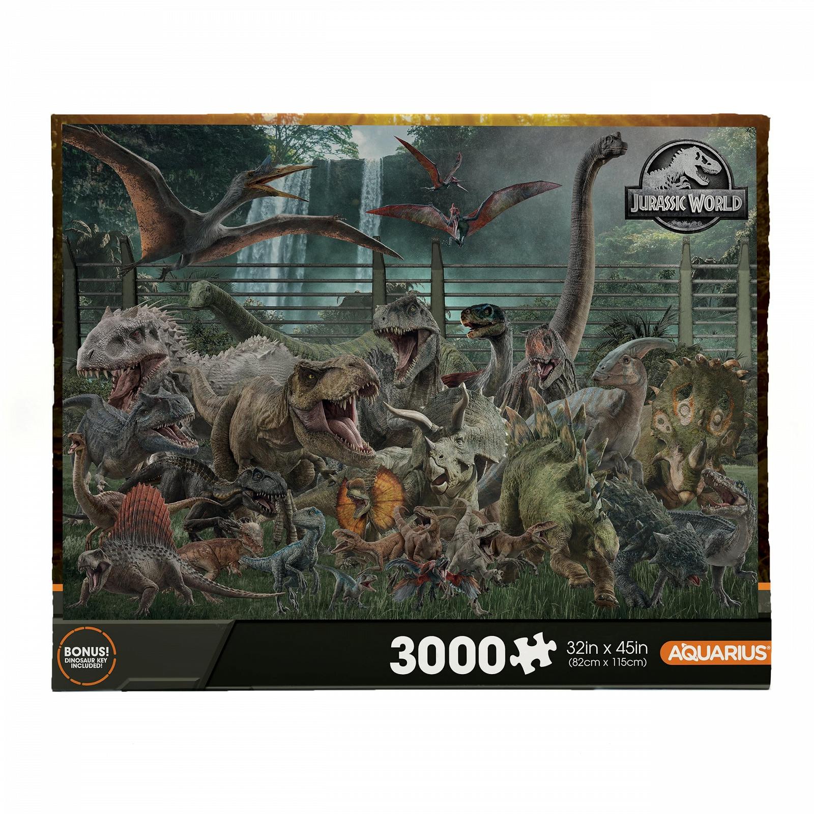 Пазл AQUARIUS Jurassic World Size Chart 3000 деталей антибликовый 107,95 x 89,92 см, фото №1