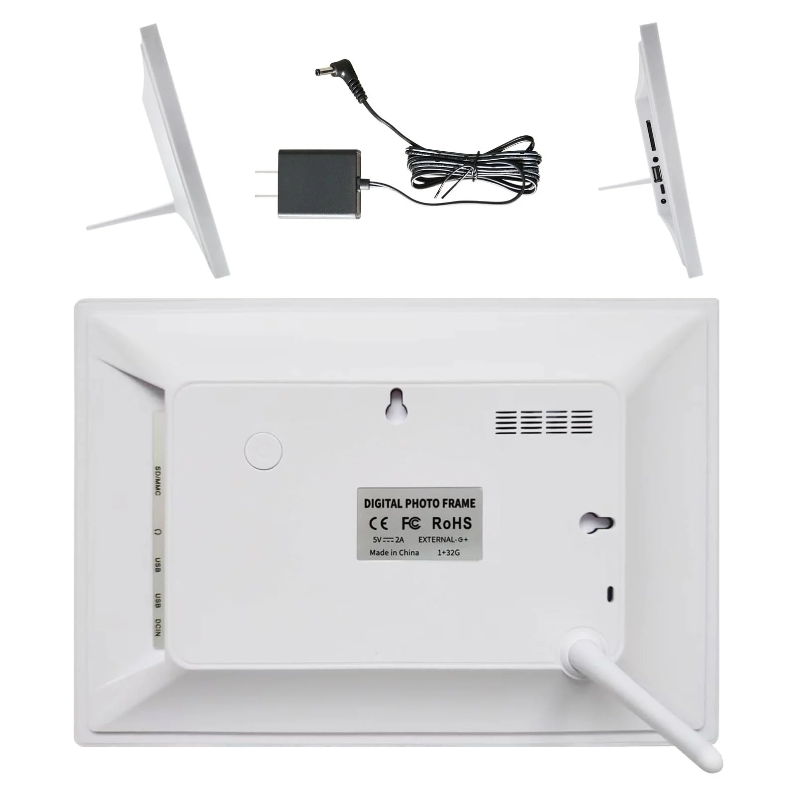 Цифровая фоторамка Frameo 10.1 дюйма HD IPS Touchscreen WiFi 32 GB Белая, фото №8
